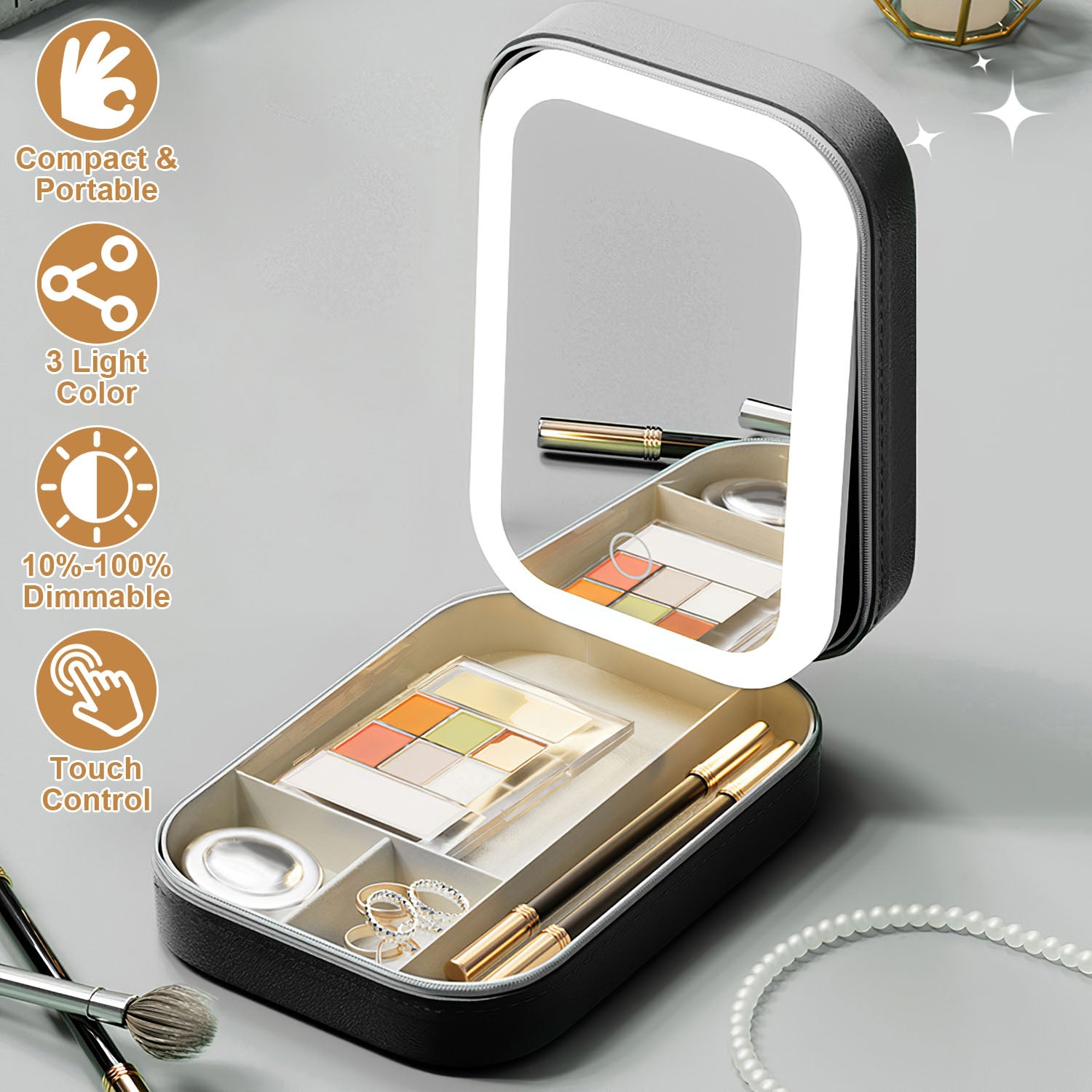 LED Lighted Makeup Travel Bag