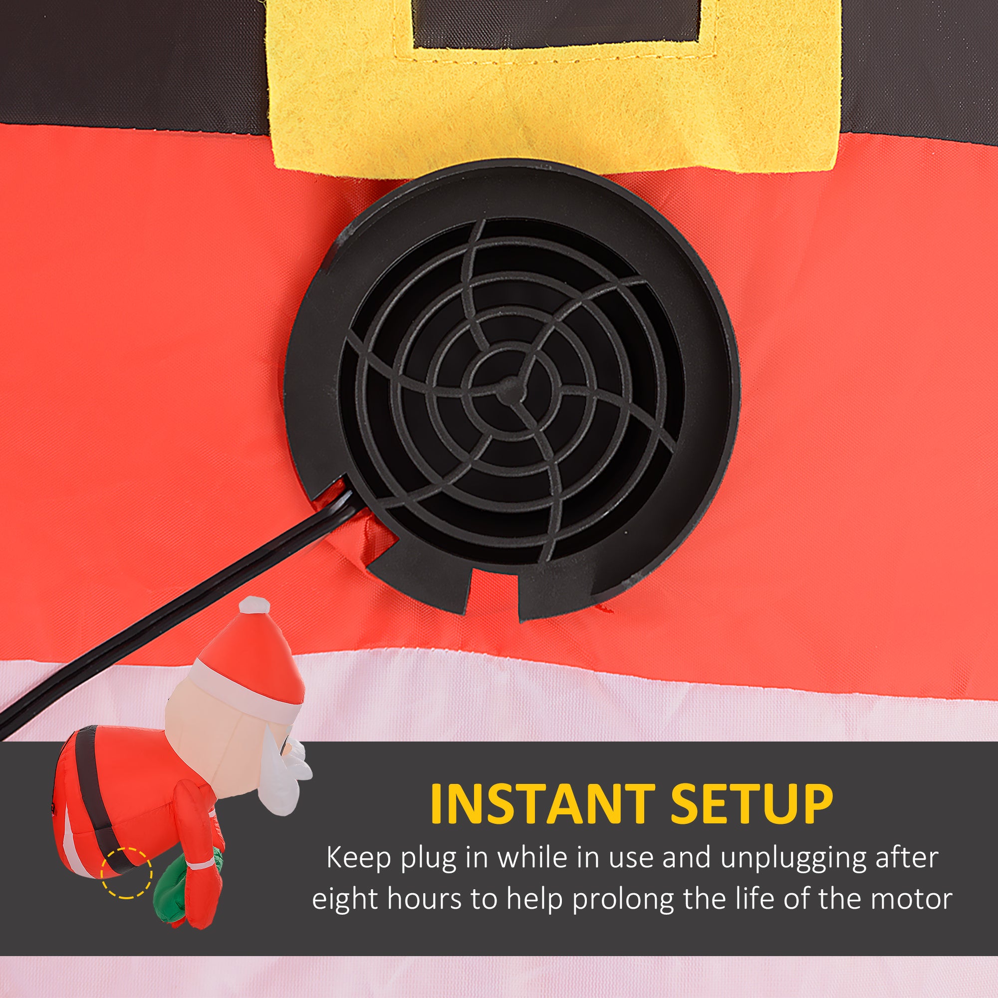 3-Foot Hanging Inflatable Santa