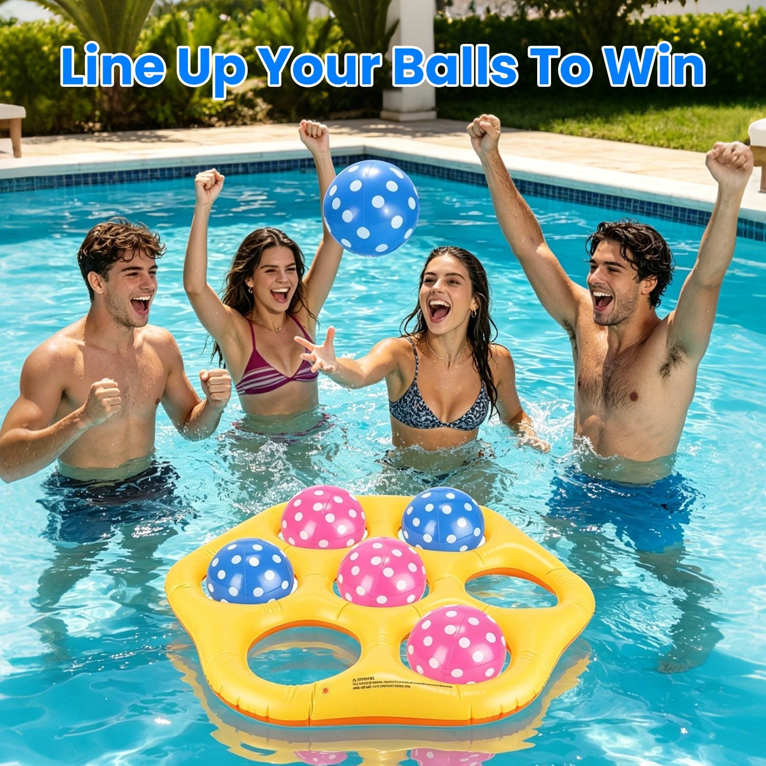 Inflatable Tic-Tac-Toe Pool Game