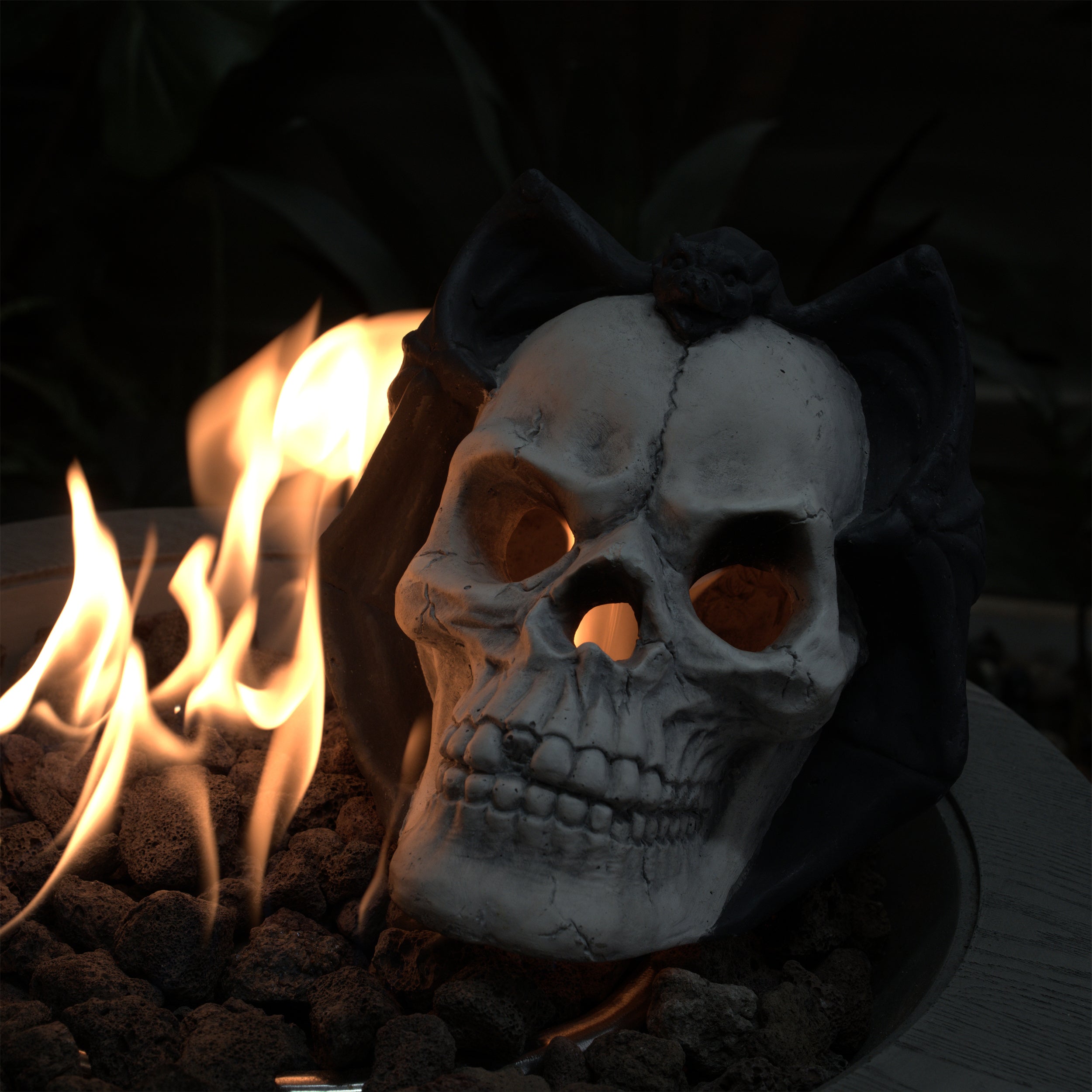 Demon Skull Gas Log