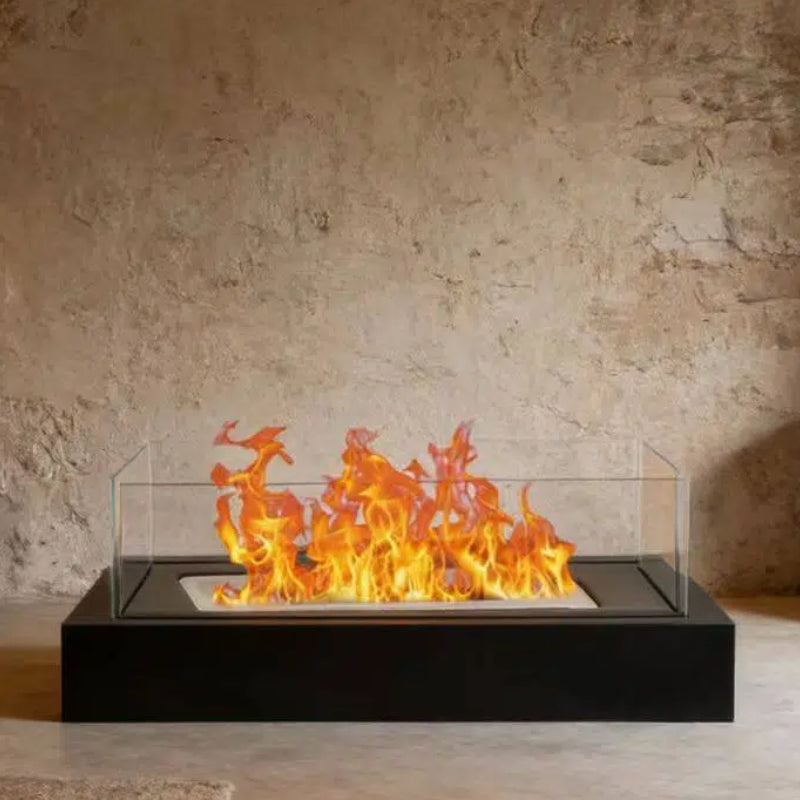 Rectangle Glass Tabletop Fireplace