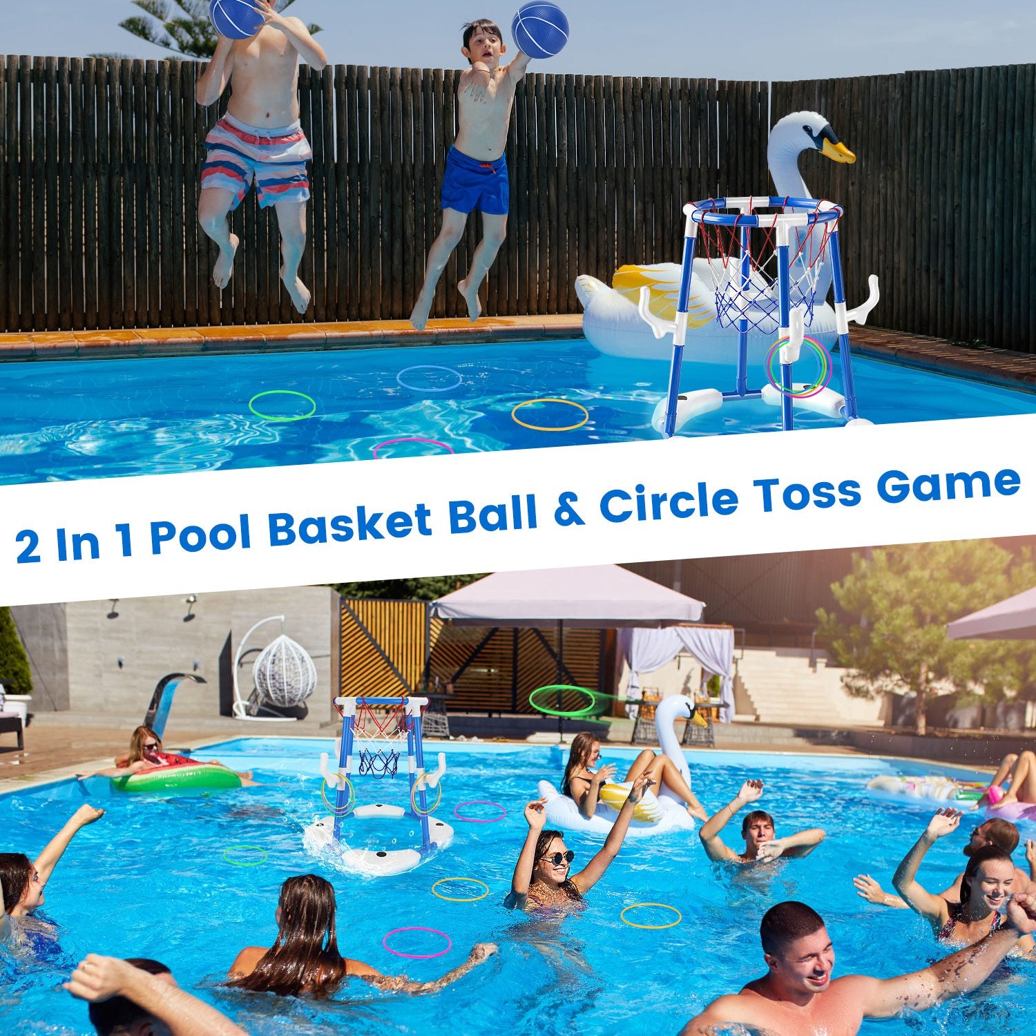 Floating Pool Basketball Set