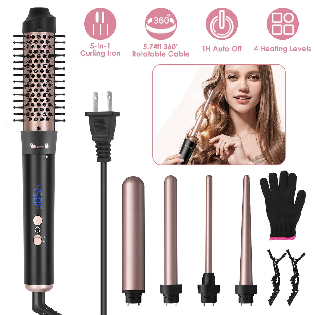 Five-in-One Curling Wand Set