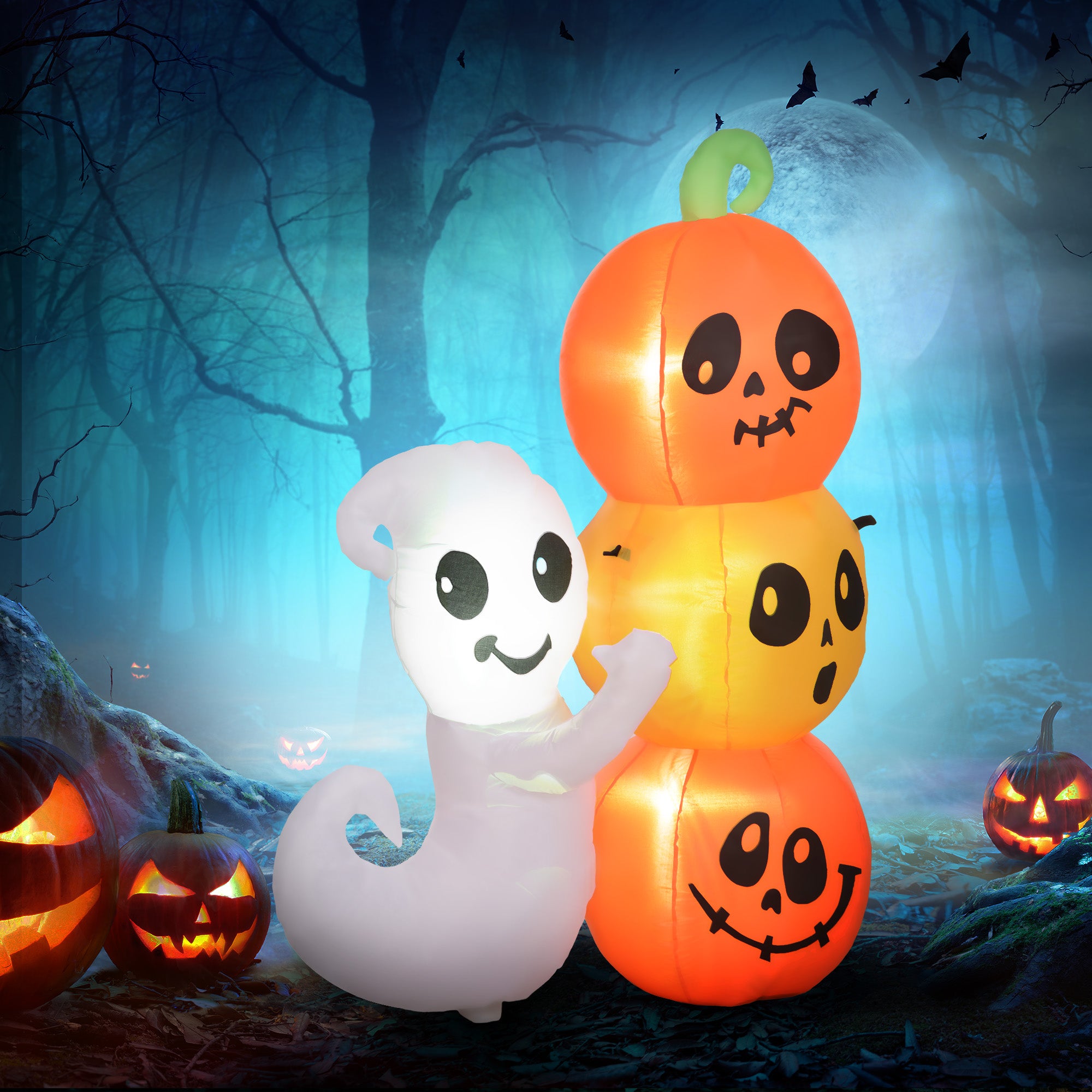 5-Foot Inflatable Ghost Pumpkin