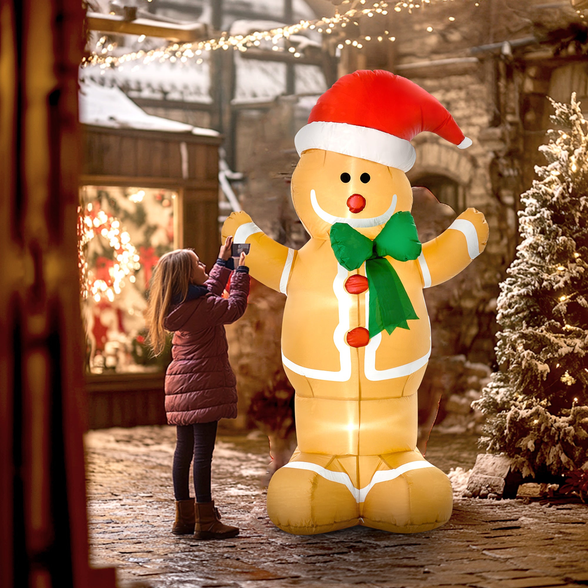 6-Foot Inflatable Gingerbread Man