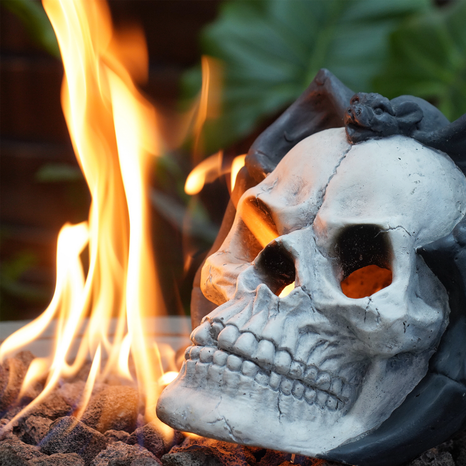 Demon Skull Gas Log