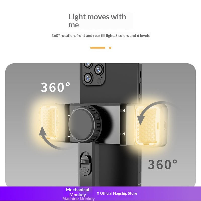 Gimbal Selfie Stick with Lights