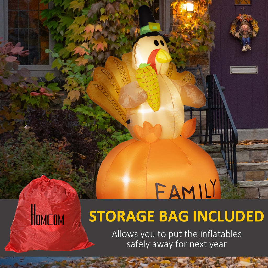 5-Foot Inflatable LED Turkey