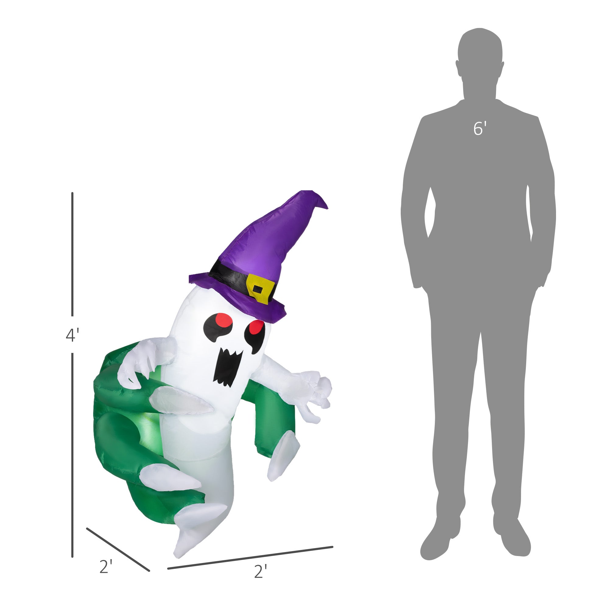 4-Foot Inflatable Window Ghost