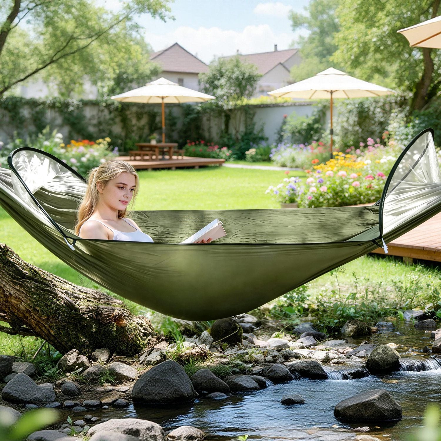 Camping Hammock With Mosquito Net