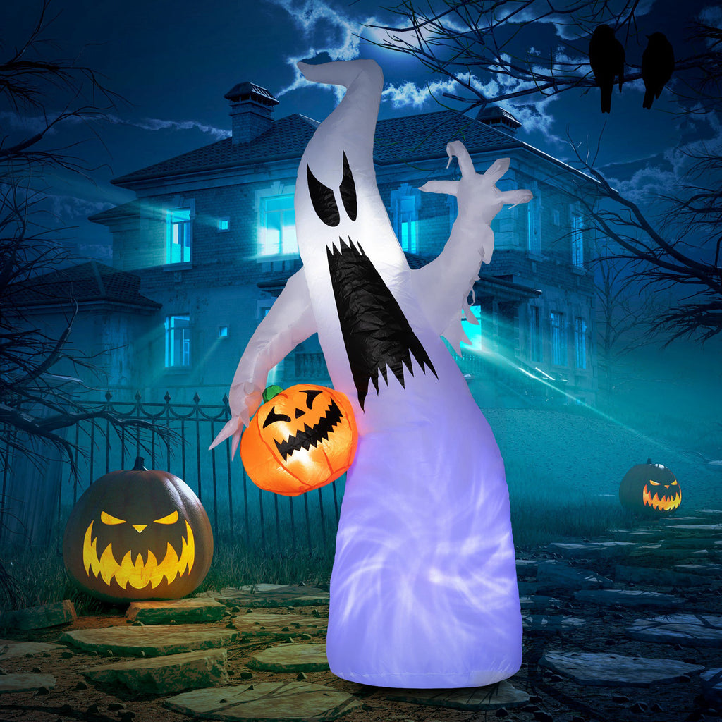 Inflatable Ghost With Pumpkin