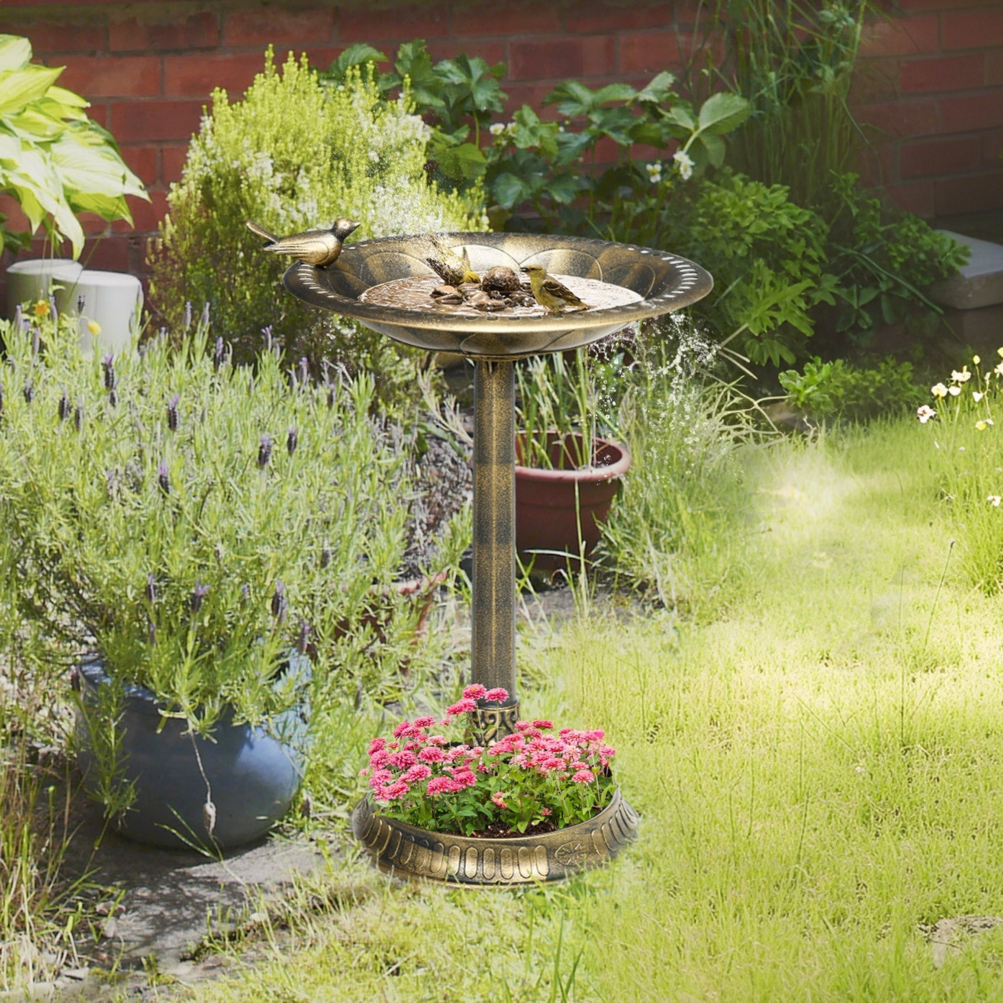 28 Inch Pedestal Bird Bath