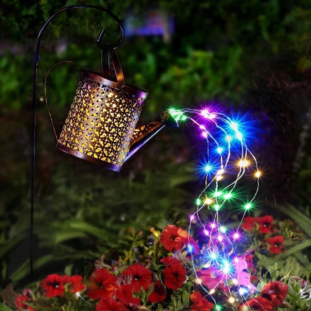 Copper Solar Watering Can Light