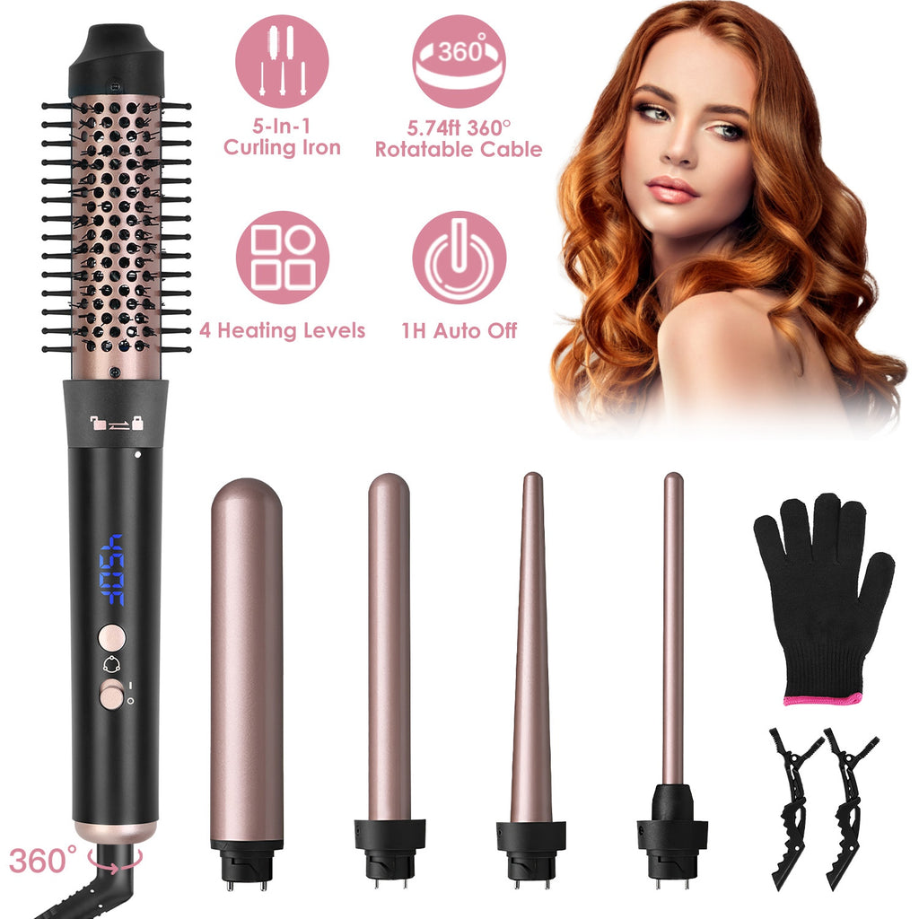 Five-in-One Curling Wand Set