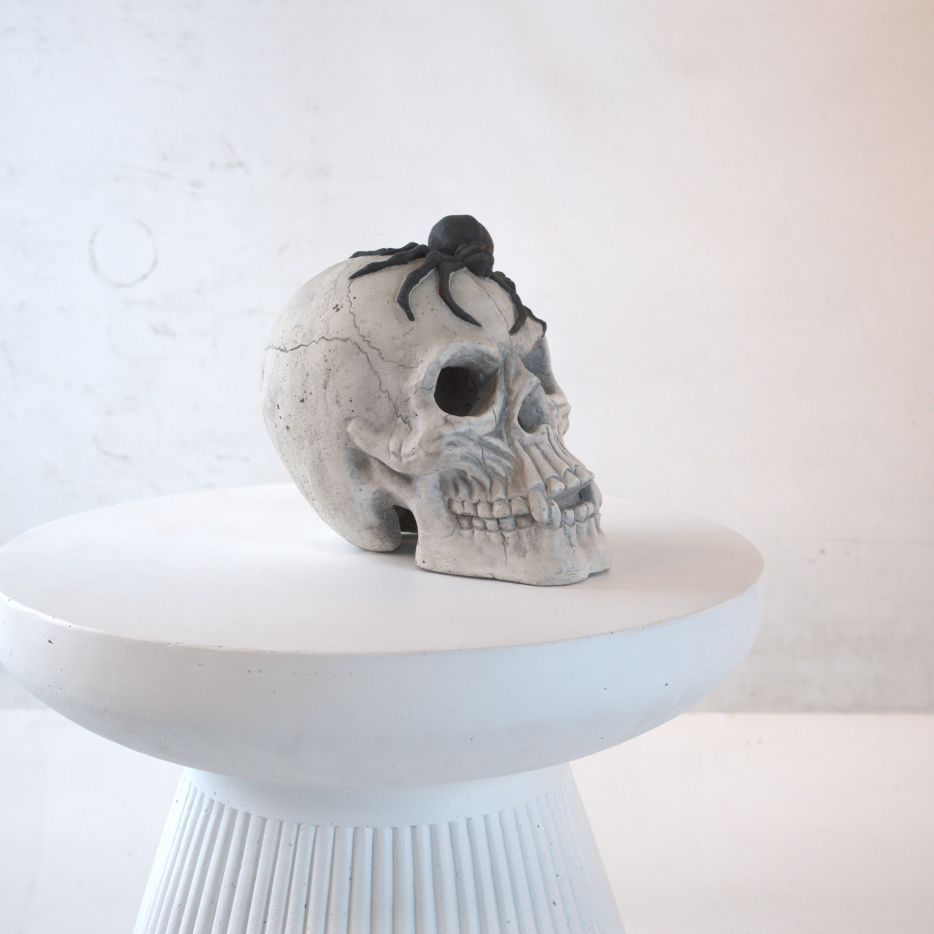 Demon Skull Fireplace Decoration