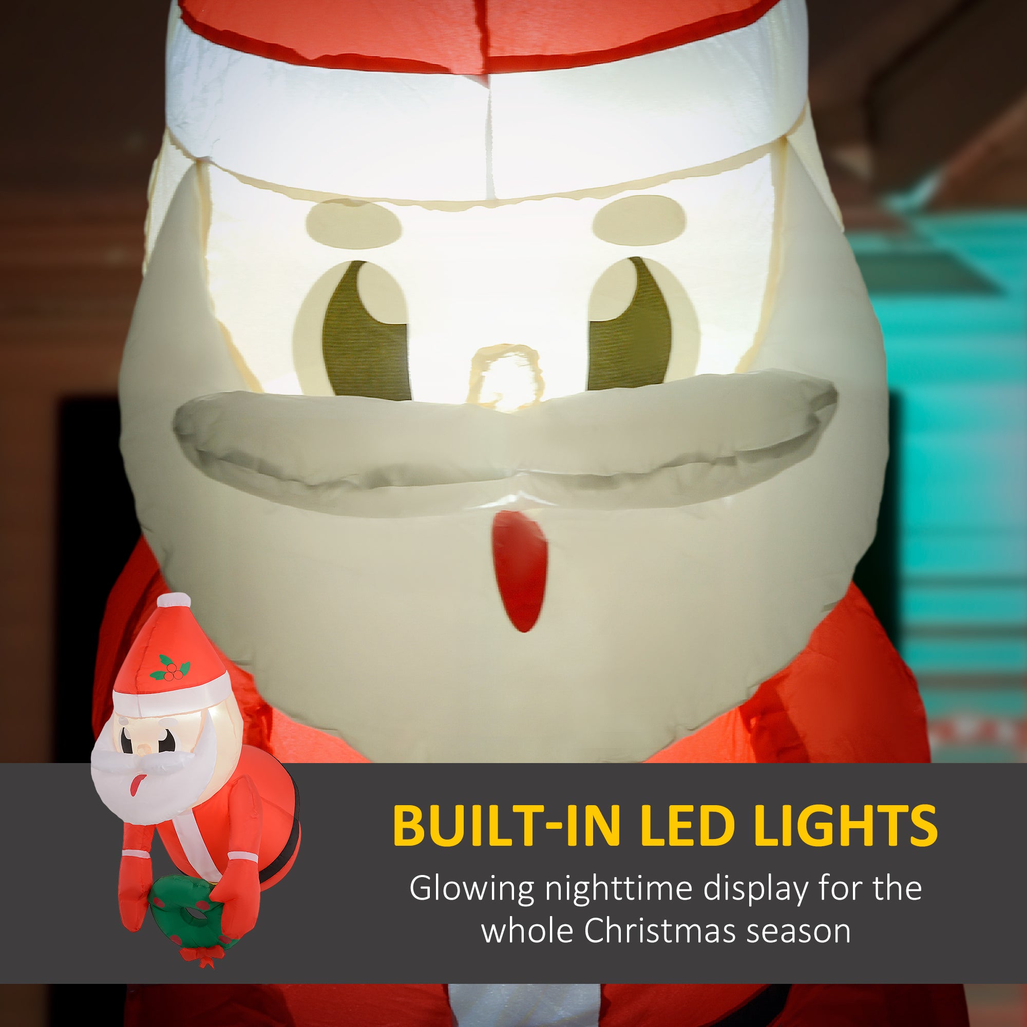 3-Foot Hanging Inflatable Santa