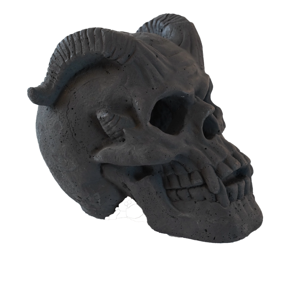 Fireproof Skull Gas Log