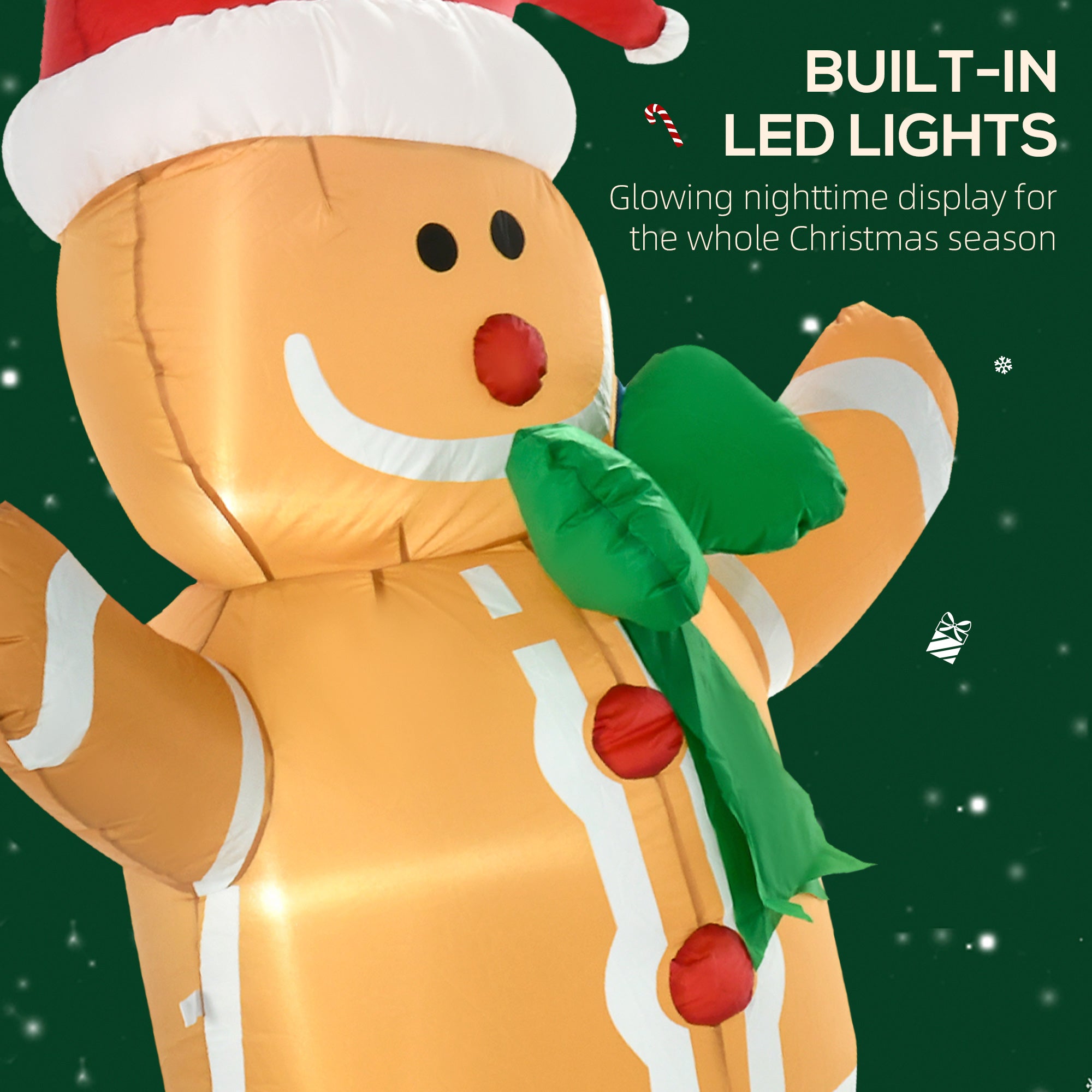 6-Foot Inflatable Gingerbread Man