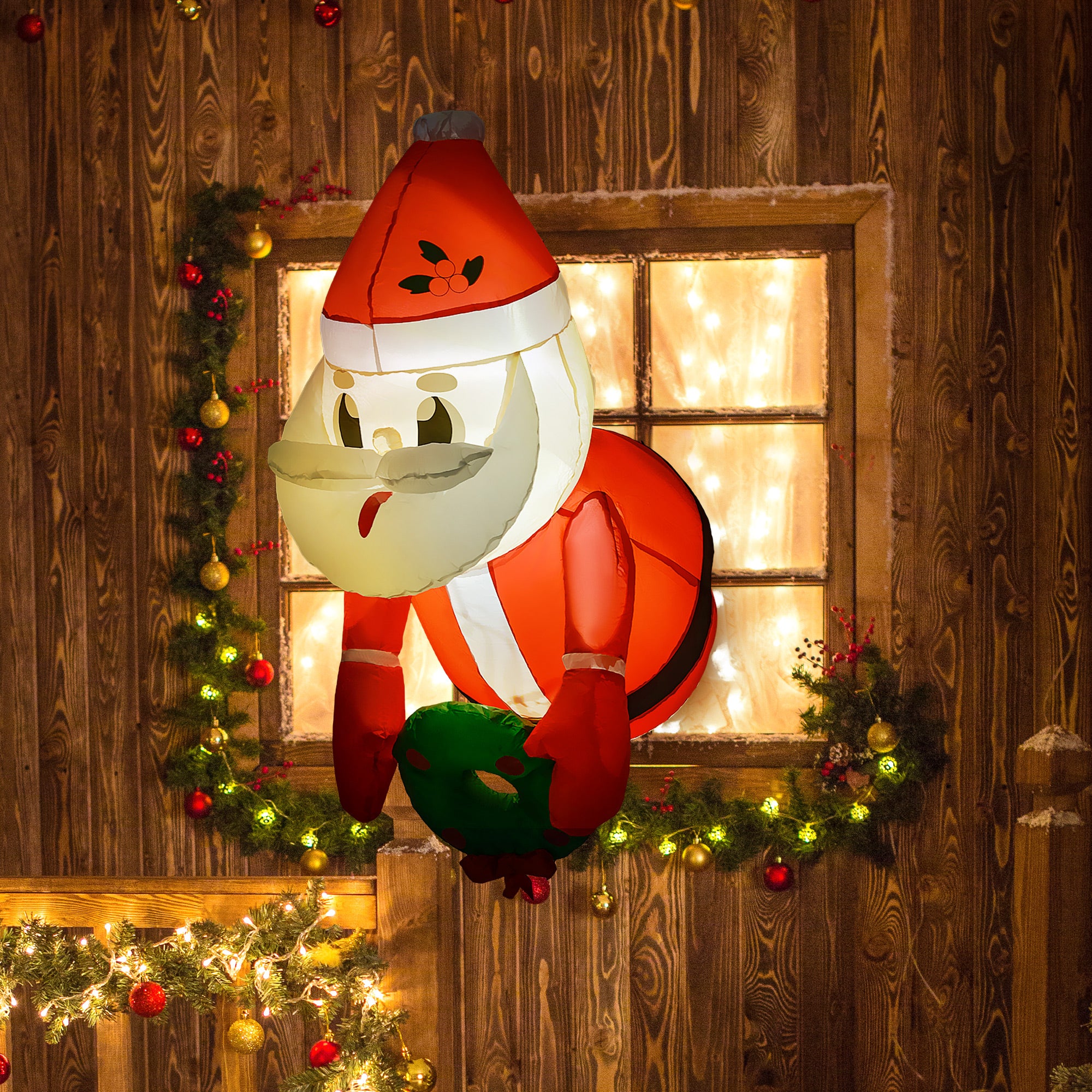 3-Foot Hanging Inflatable Santa