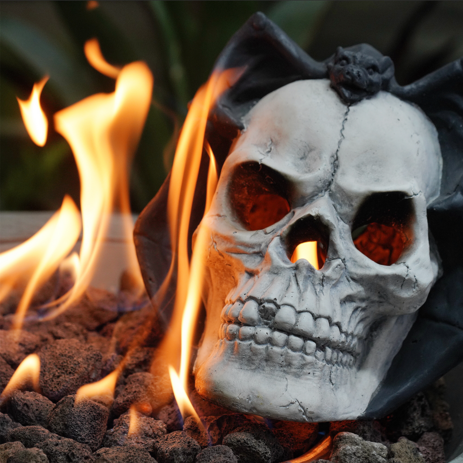 Demon Skull Gas Log