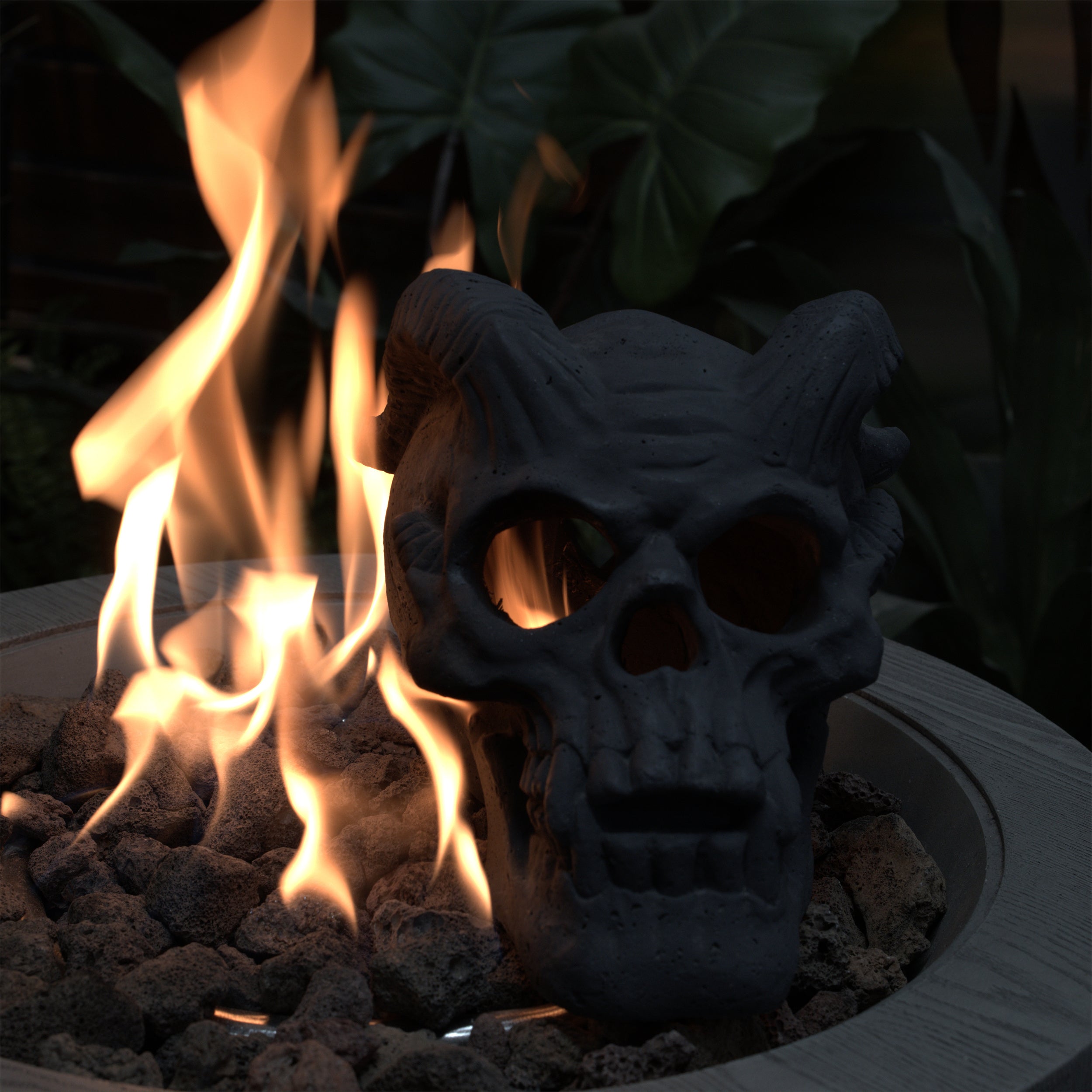 Fireproof Skull Gas Log