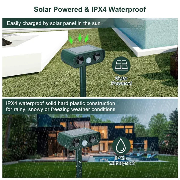 Solar Ultrasonic Animal Repeller