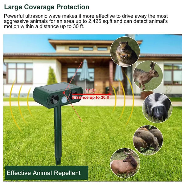 Solar Ultrasonic Animal Repeller