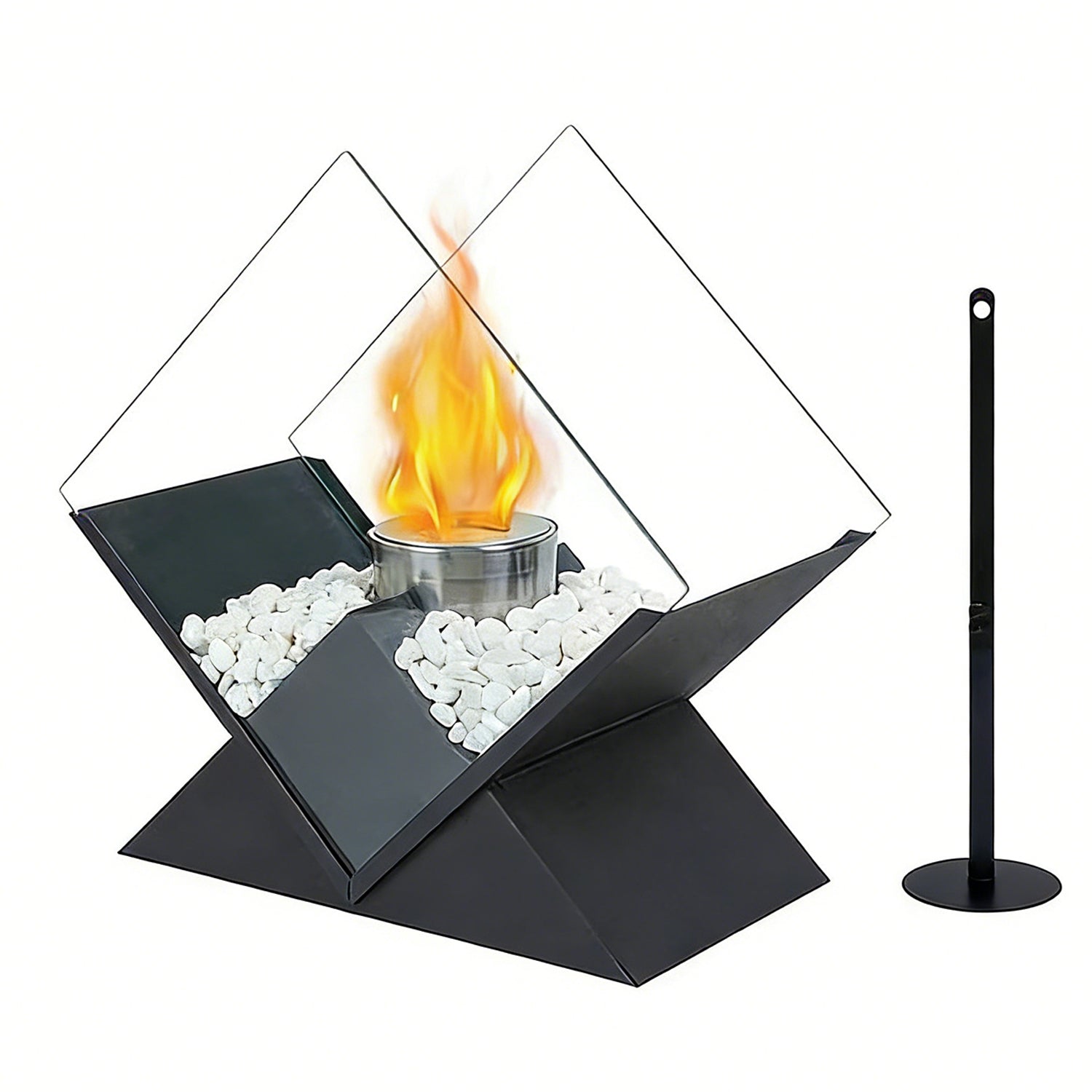 Diamond Glass Tabletop Fireplace
