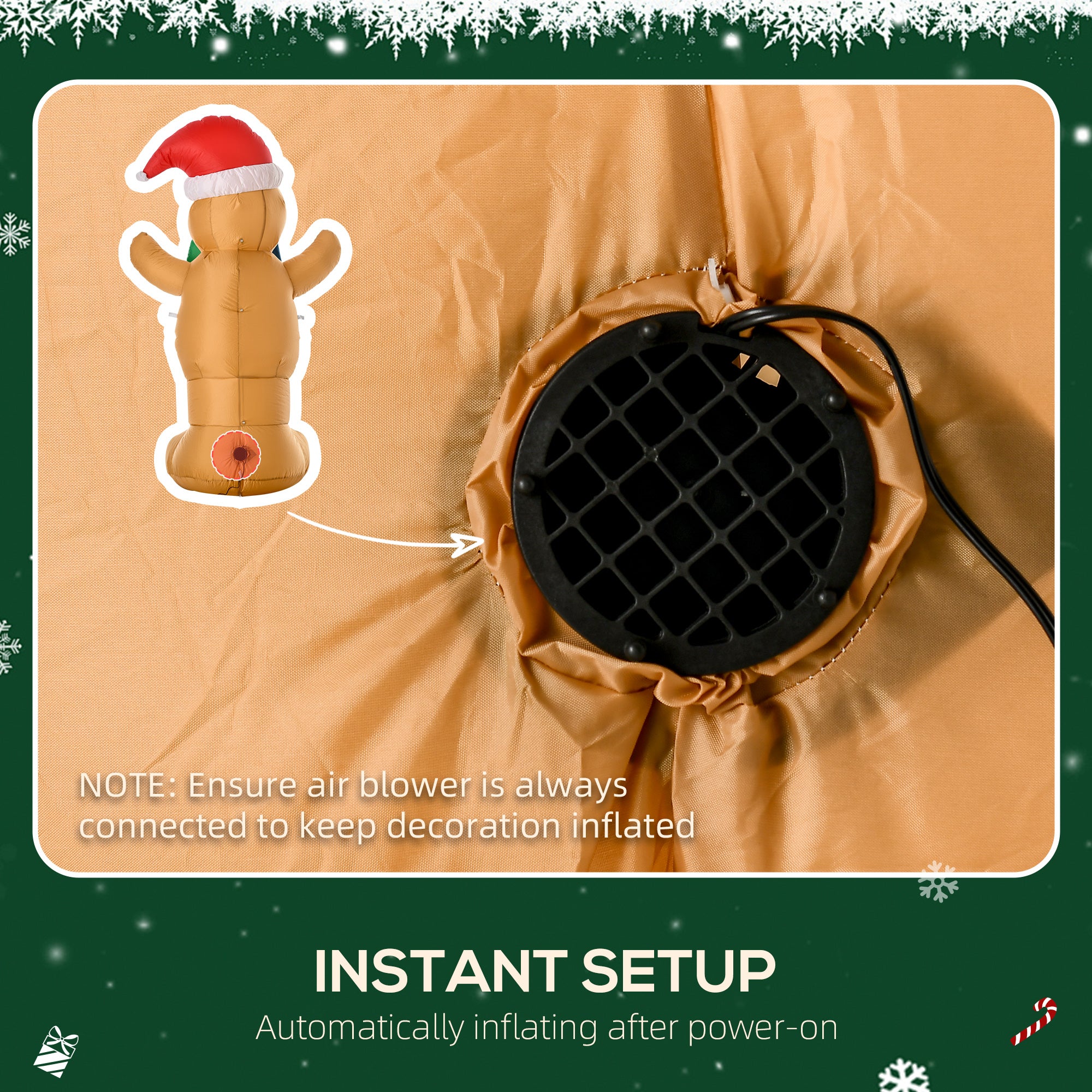 6-Foot Inflatable Gingerbread Man