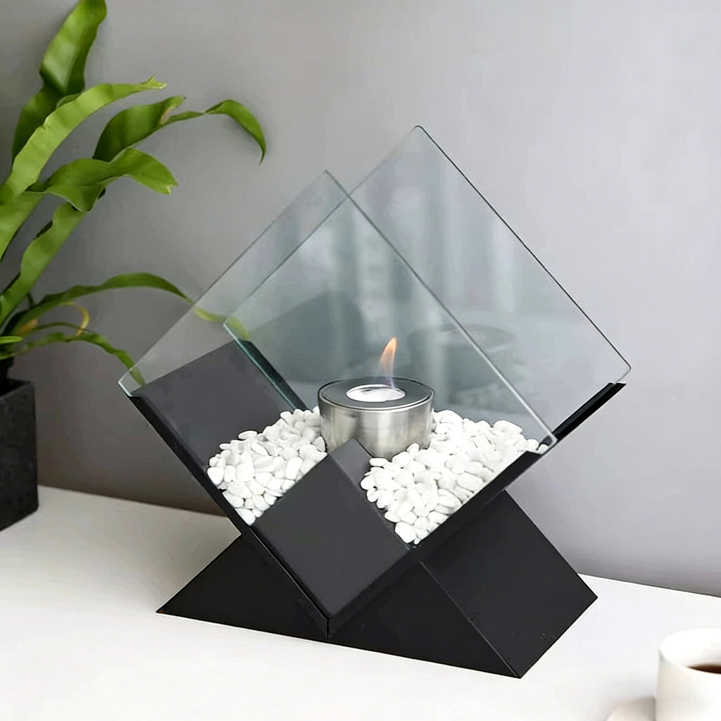Diamond Glass Tabletop Fireplace