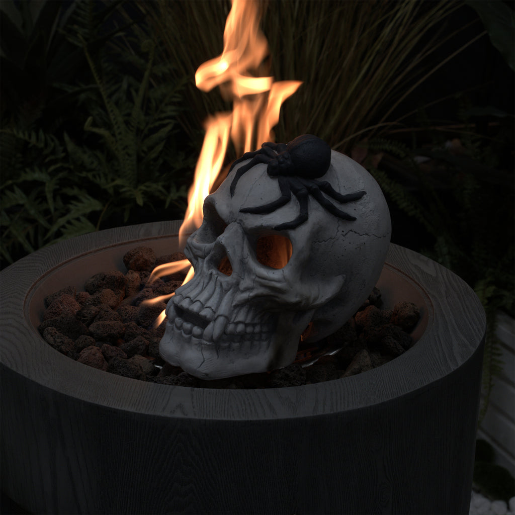 Demon Skull Fireplace Decoration