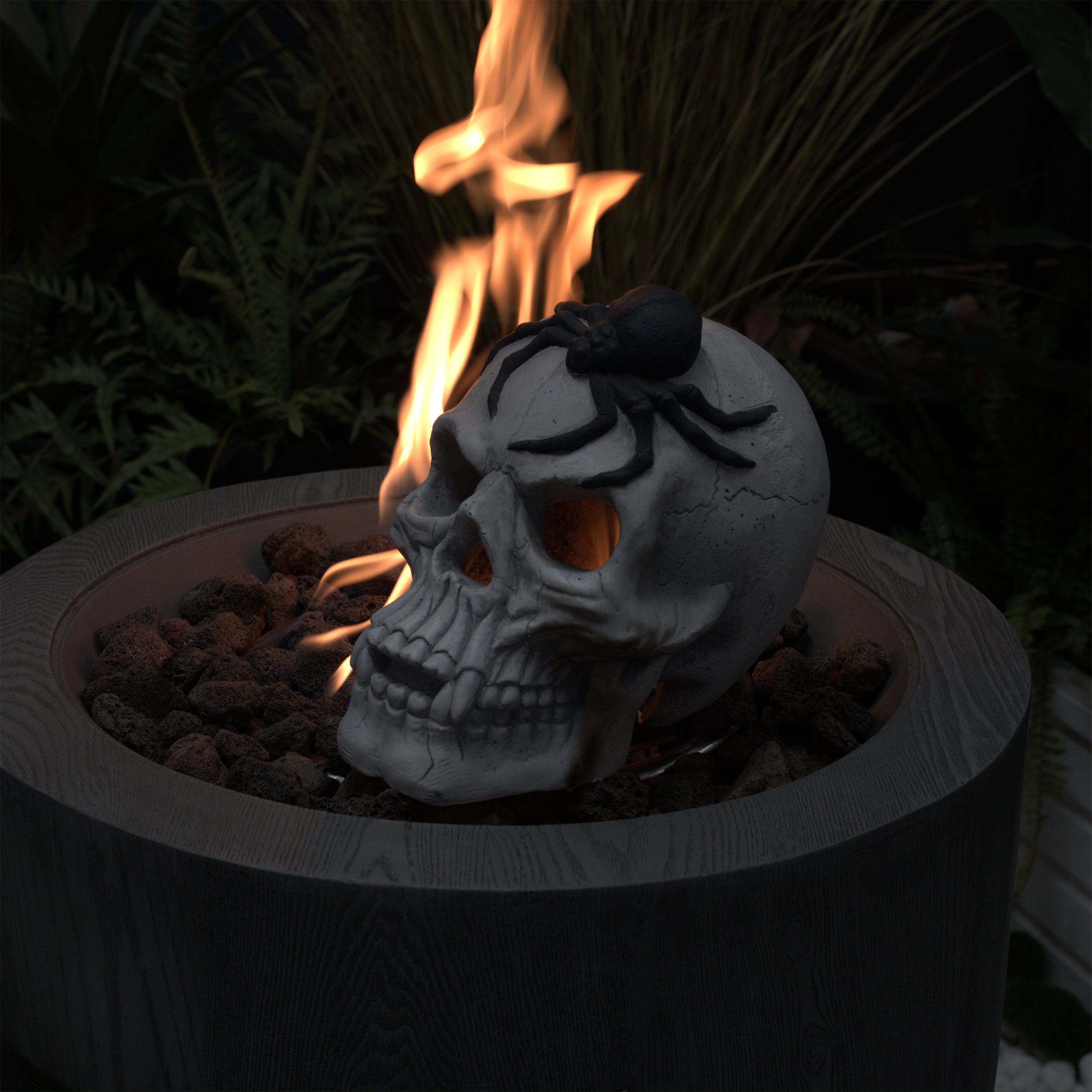 Demon Skull Fireplace Decoration