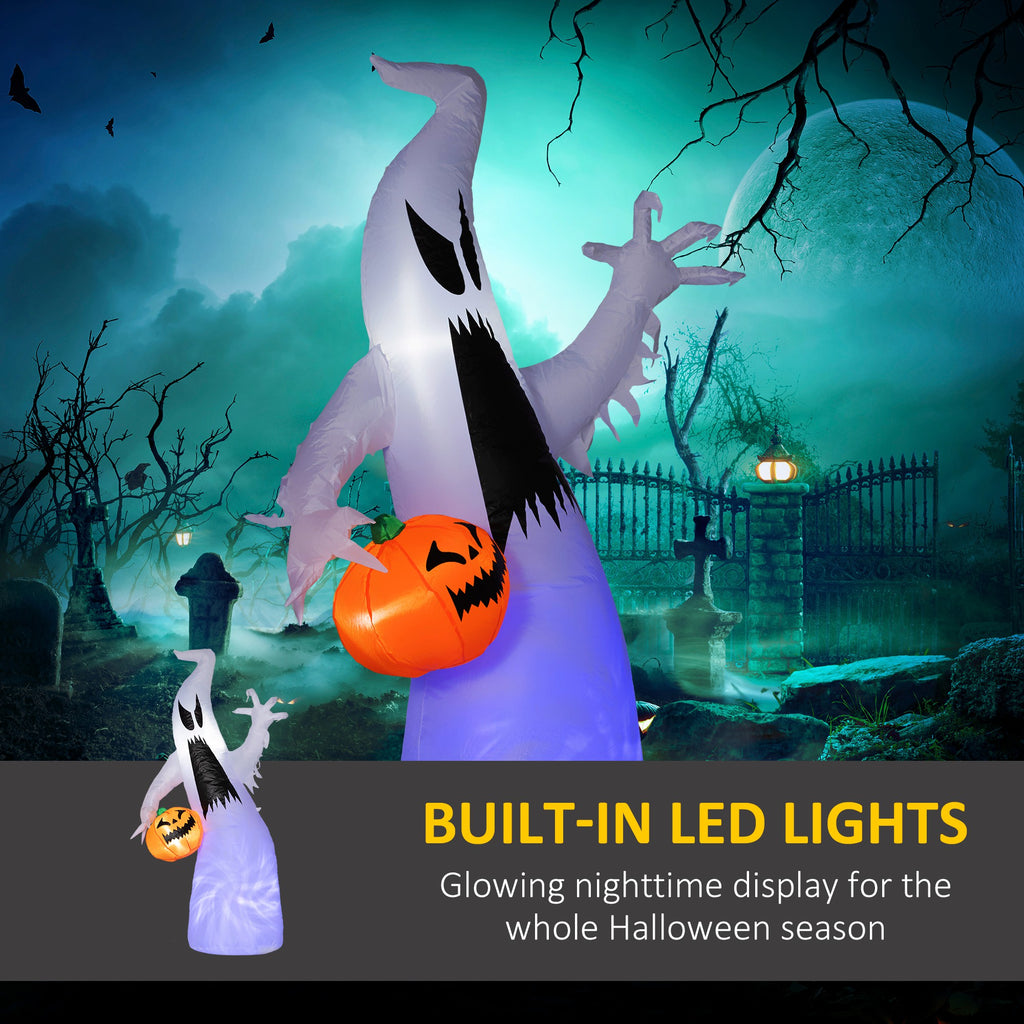 Inflatable Ghost With Pumpkin