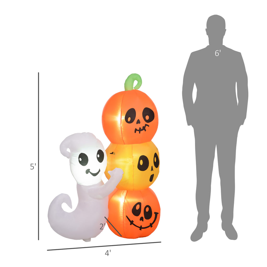 5-Foot Inflatable Ghost Pumpkin
