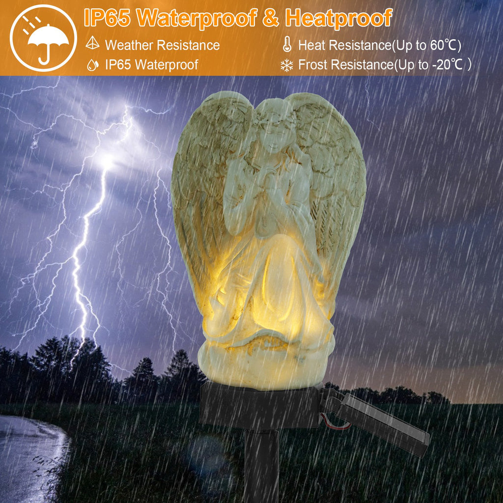 Solar Praying Angel Statue