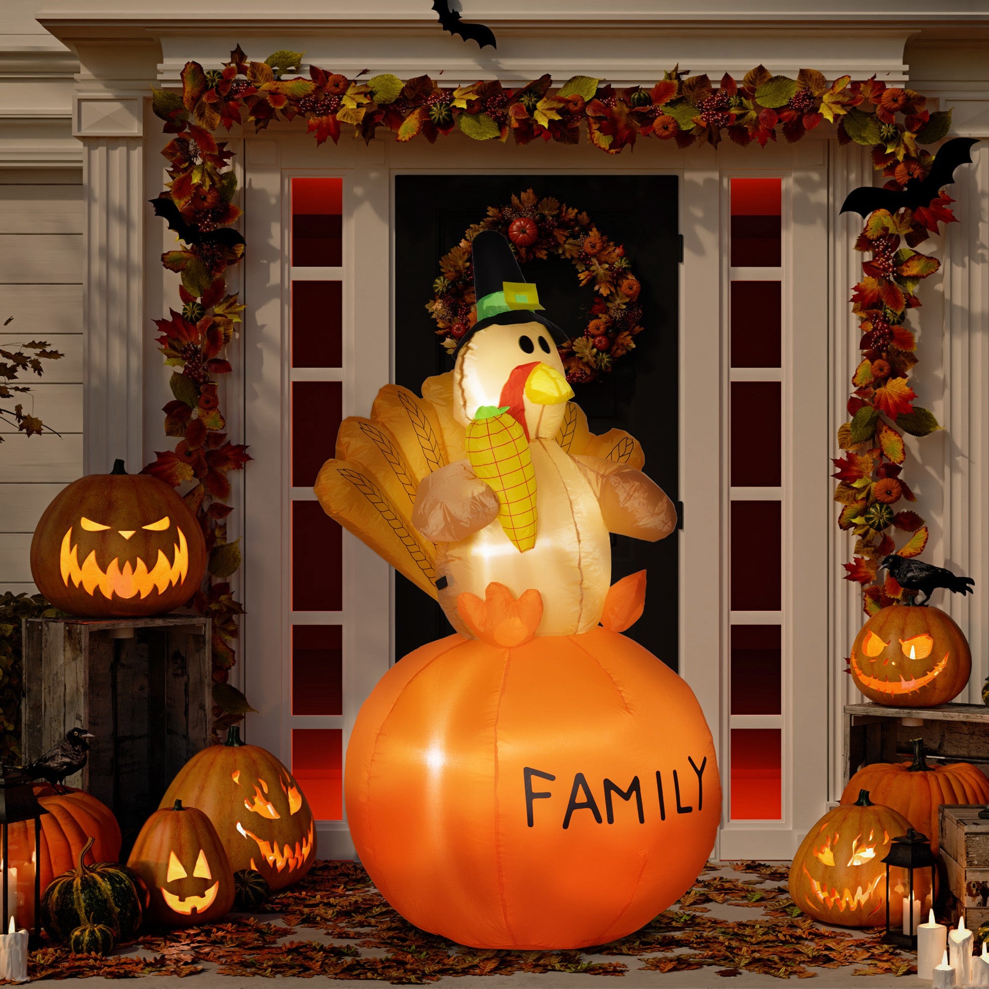 5-Foot Inflatable LED Turkey