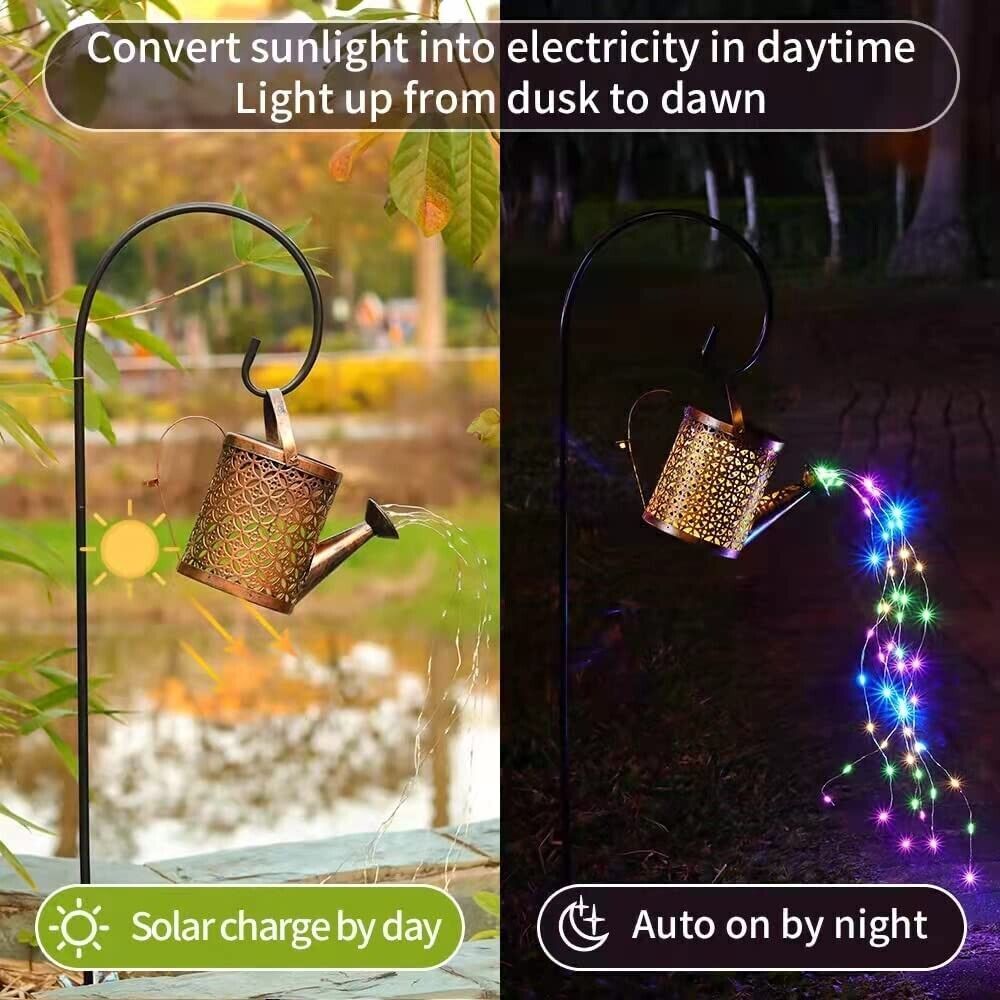 Copper Solar Watering Can Light