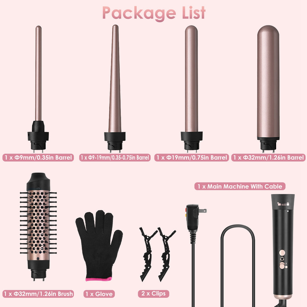 Five-in-One Curling Wand Set
