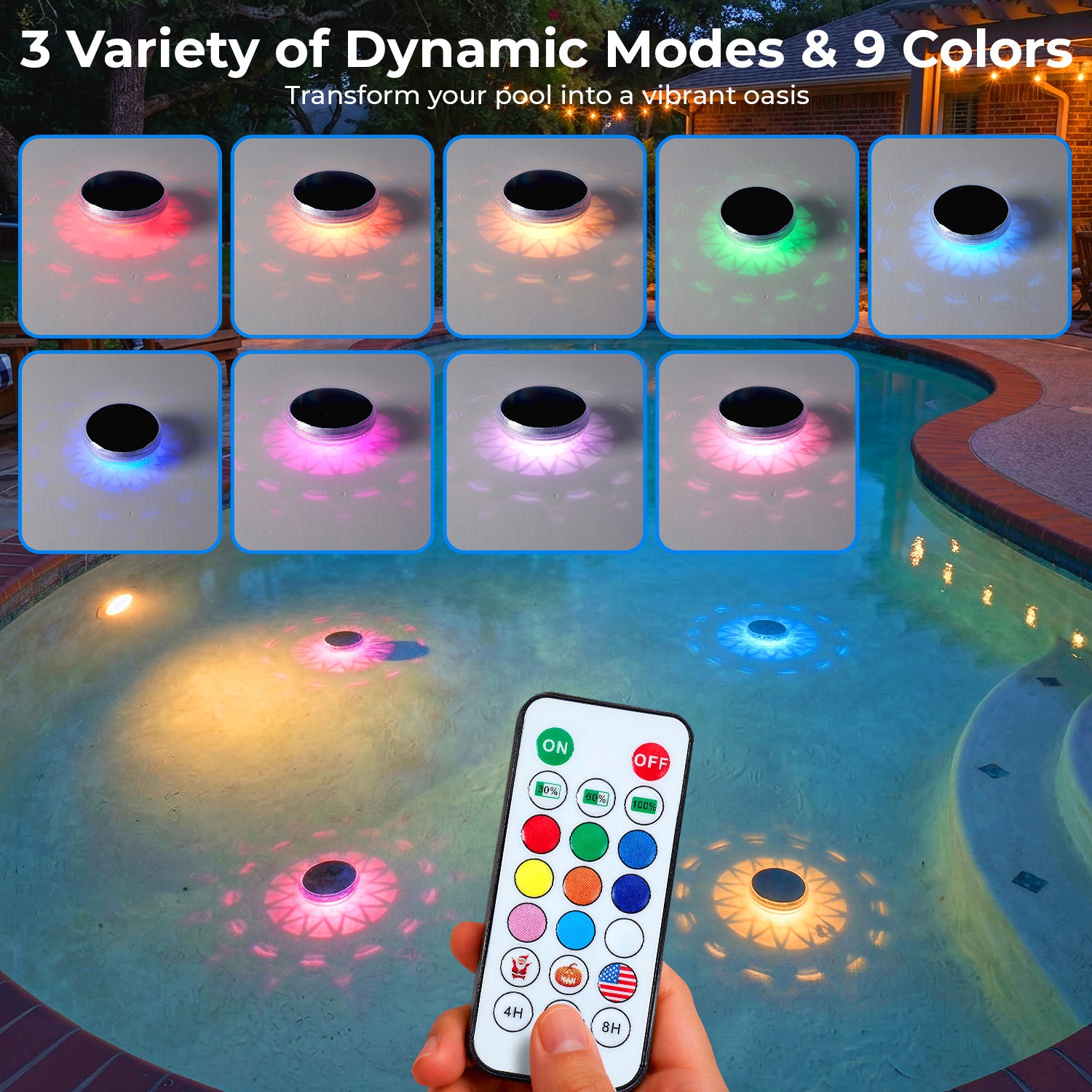 Rechargeable Floating Pool Lights