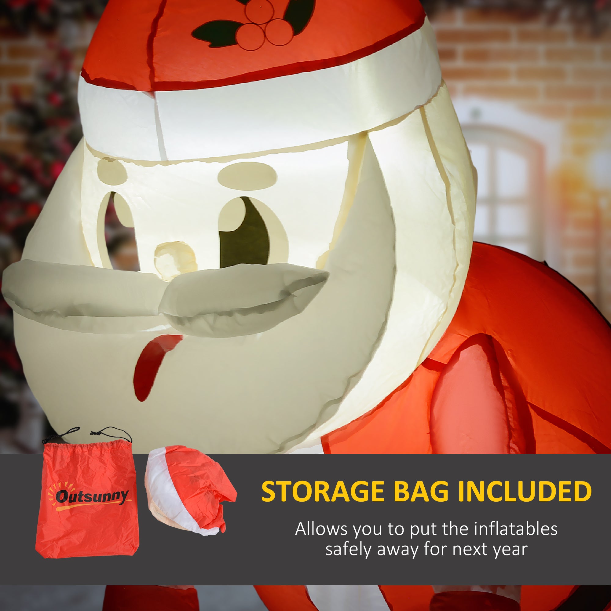3-Foot Hanging Inflatable Santa