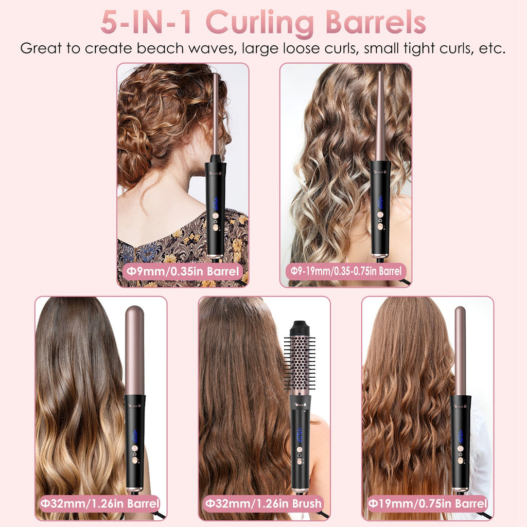 Five-in-One Curling Wand Set
