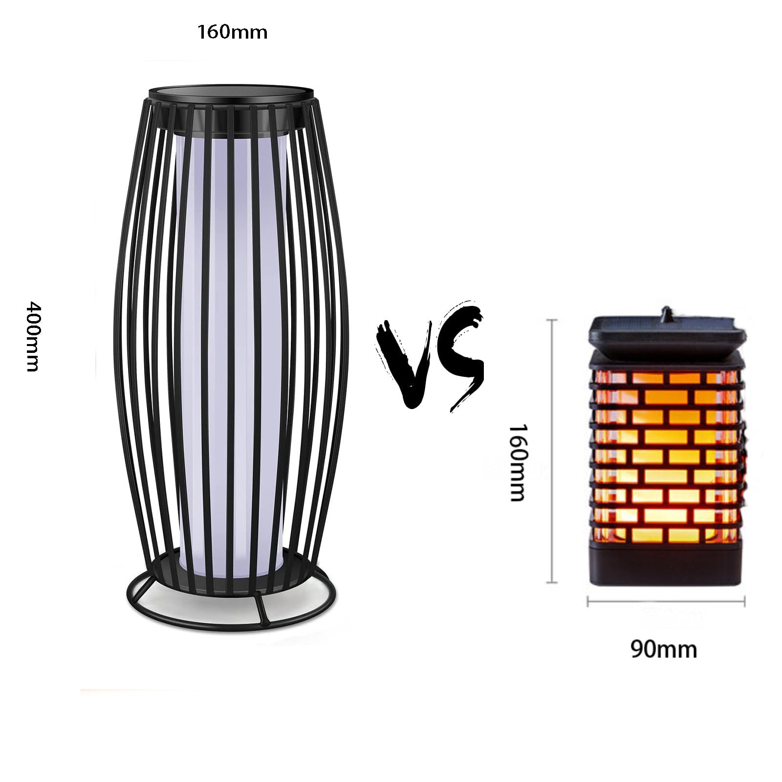 Solar Hanging Iron Lantern