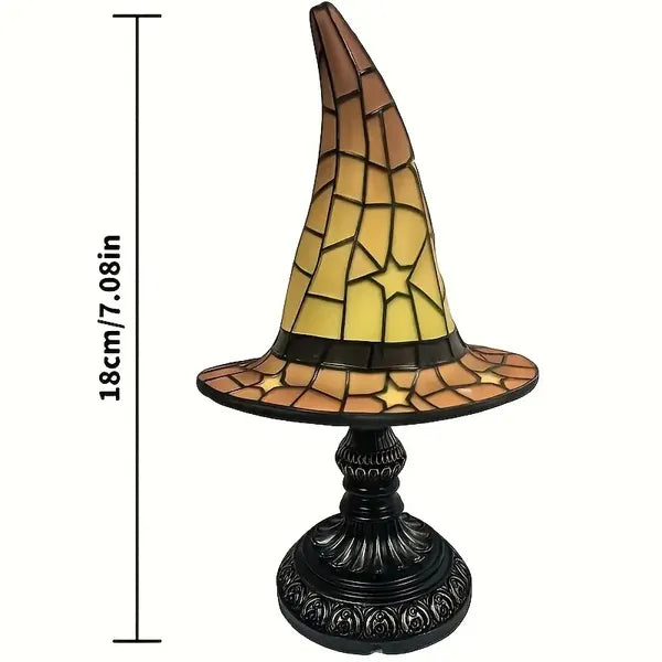 Witch Hat Stained Resin Lamp