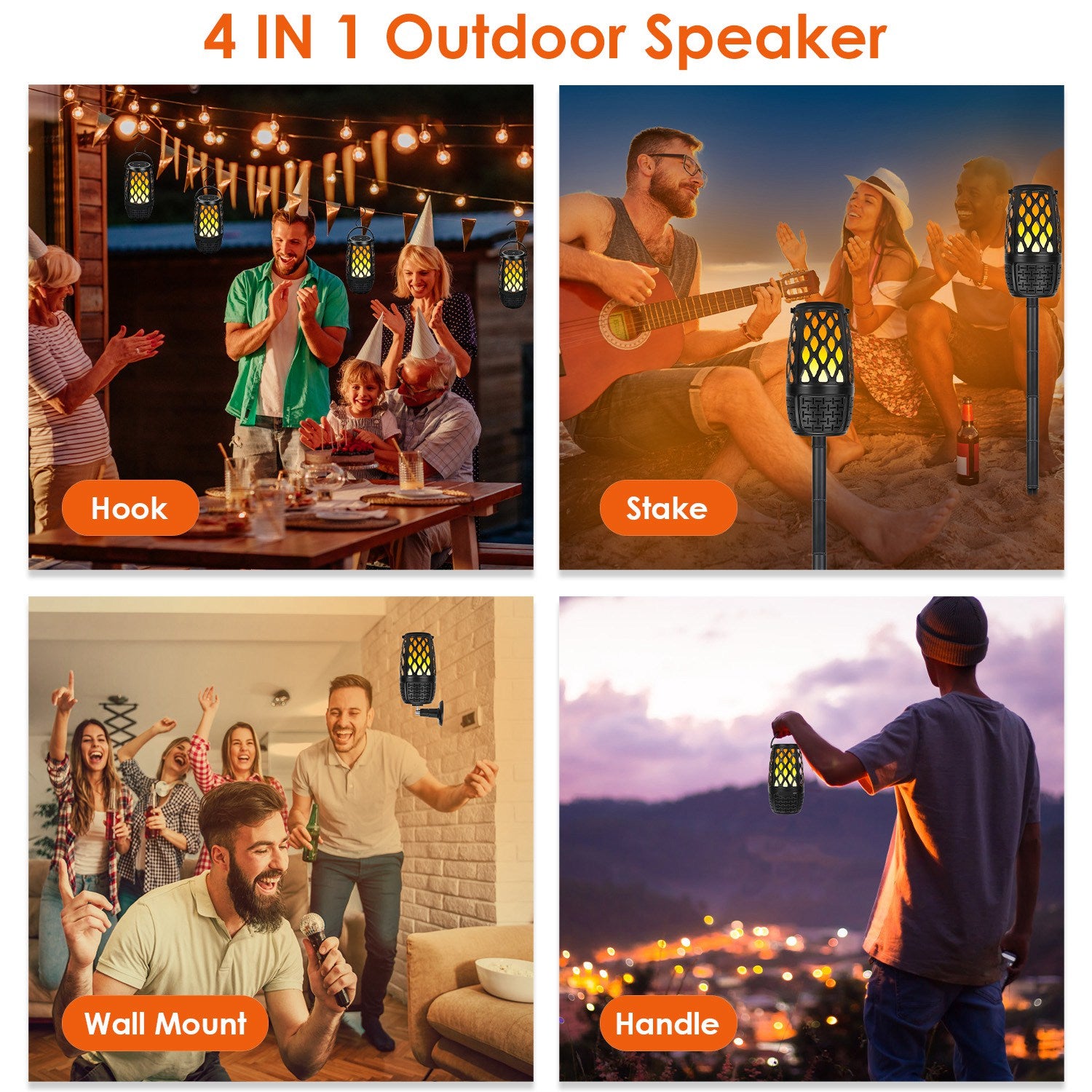 Wireless Flame Patio Speaker