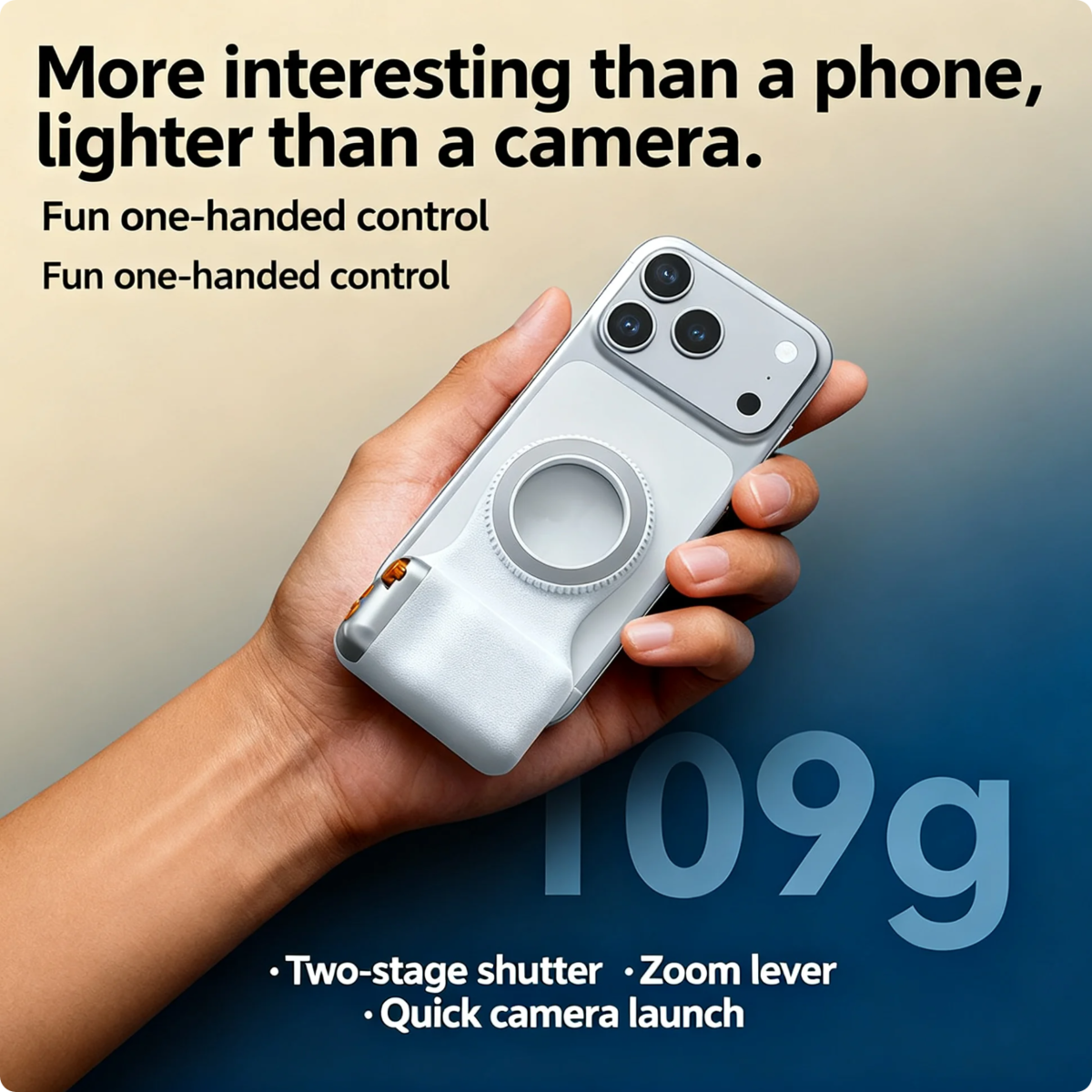 Magnetic Phone Grip with Remote