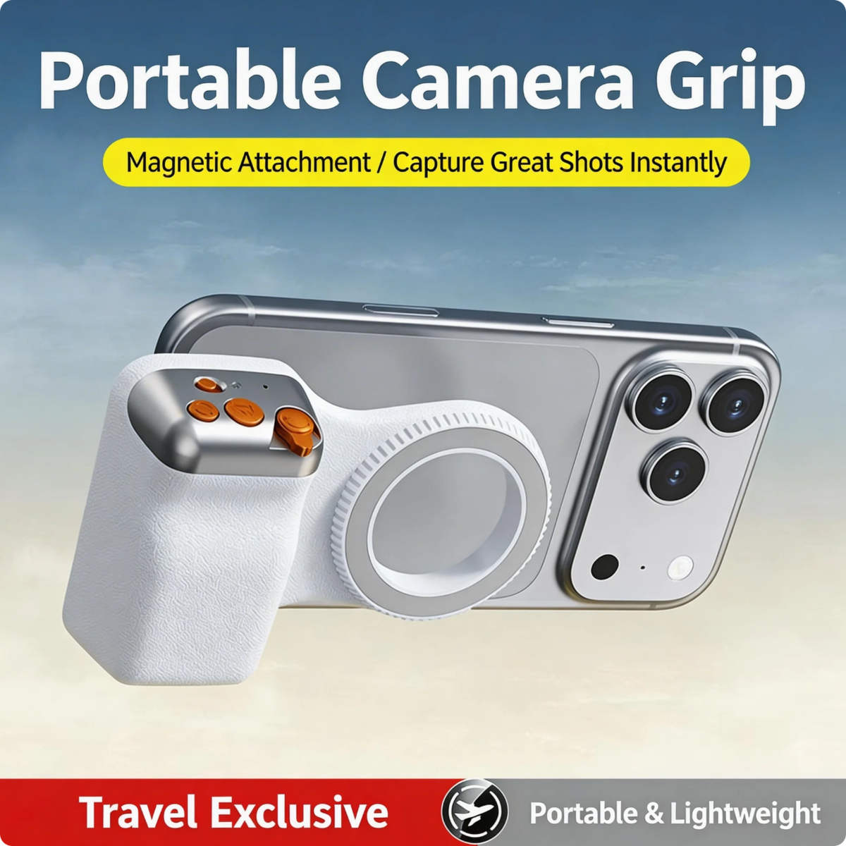 Magnetic Phone Grip with Remote