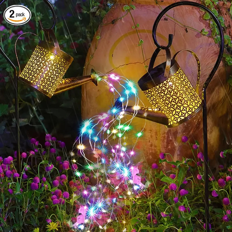 Copper Solar Watering Can Light